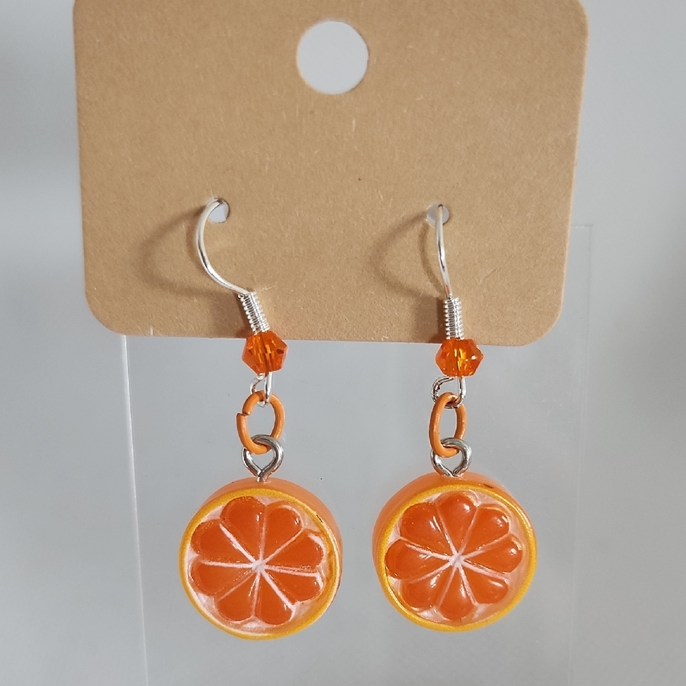 Orange Citrus Earrings